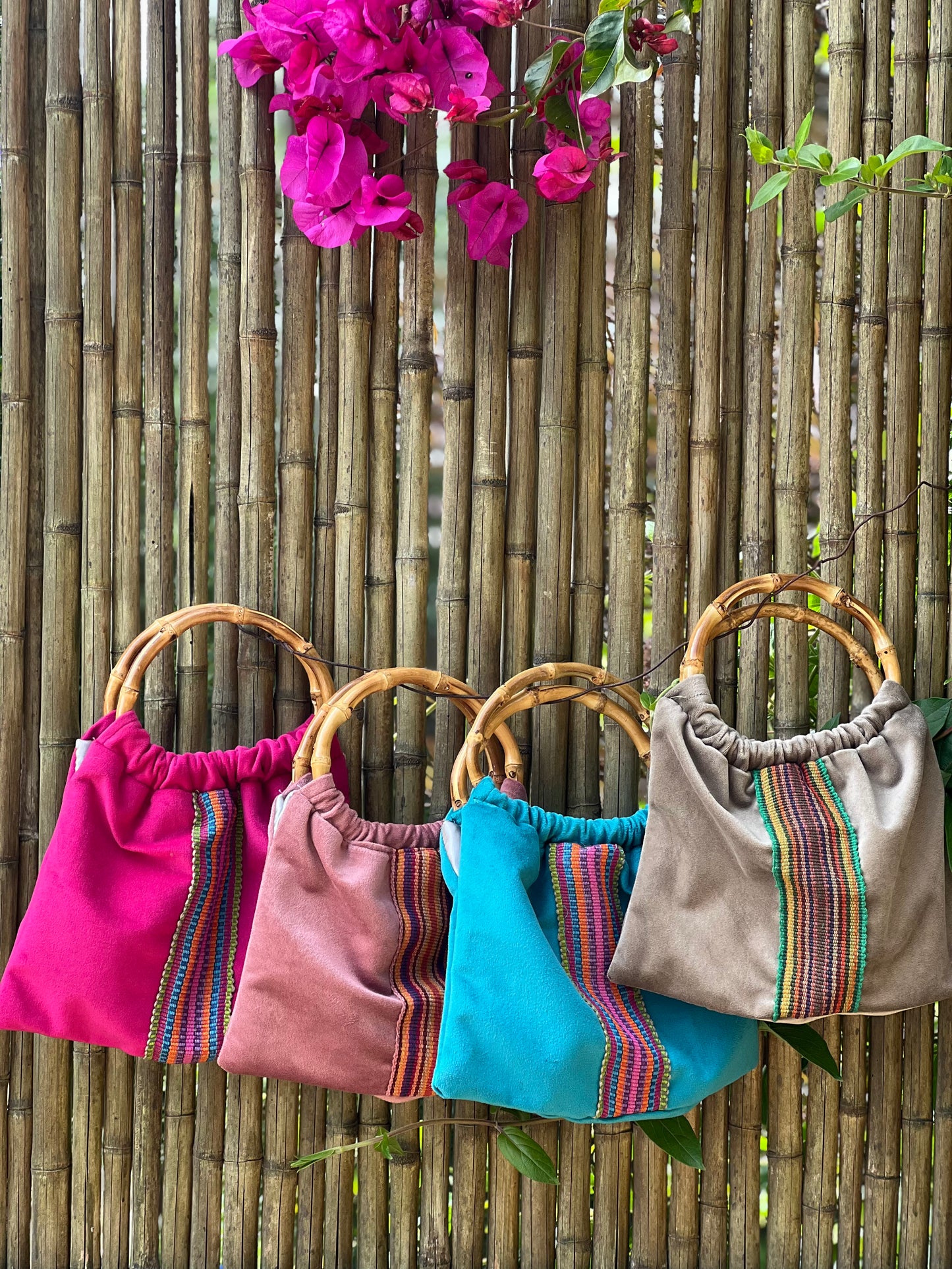 Clutch Bambú Étnico Palo Rosa