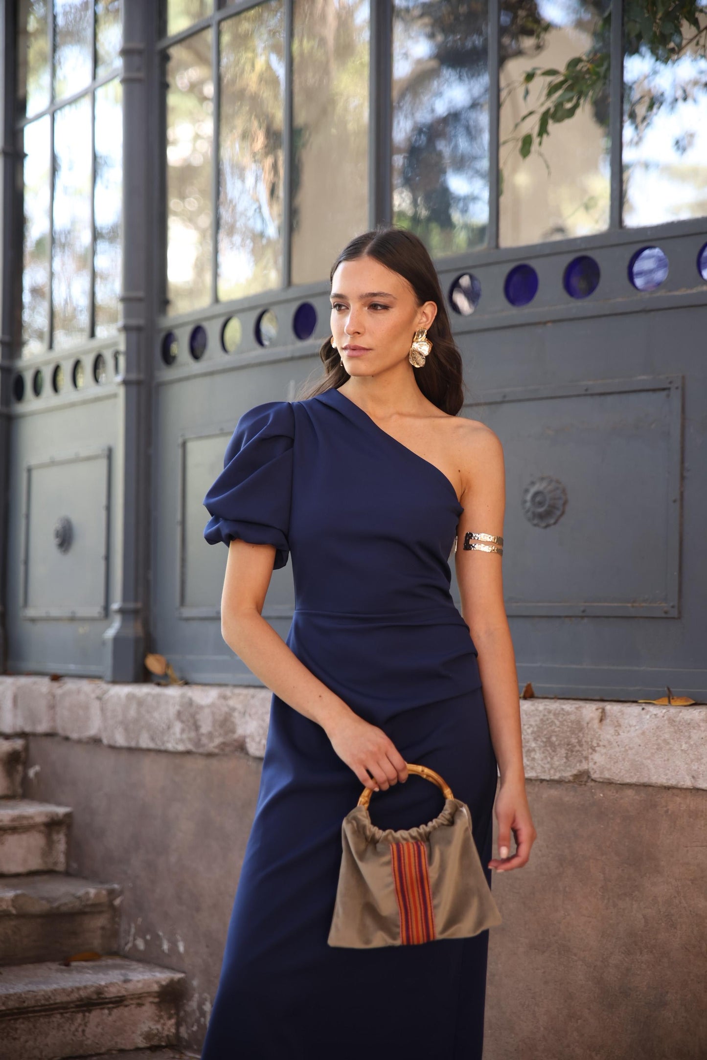 Clutch Bambú Étnico Beige