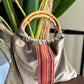 Clutch Bambú Étnico Beige