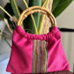 Clutch Bambú Étnico Fucsia