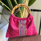 Clutch Bambú Étnico Fucsia