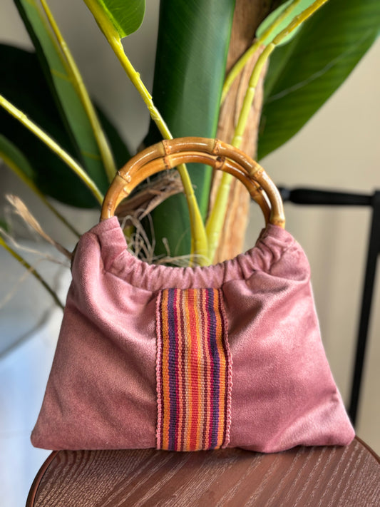 Clutch Bambú Étnico Palo Rosa
