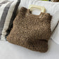 Rafia Beach Bag - Brown