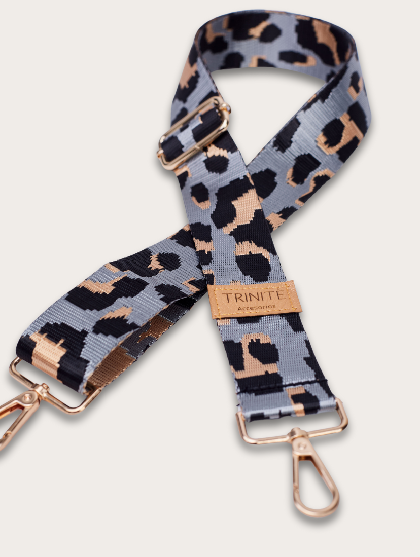 Strap - Leopard Print Gris Azulado