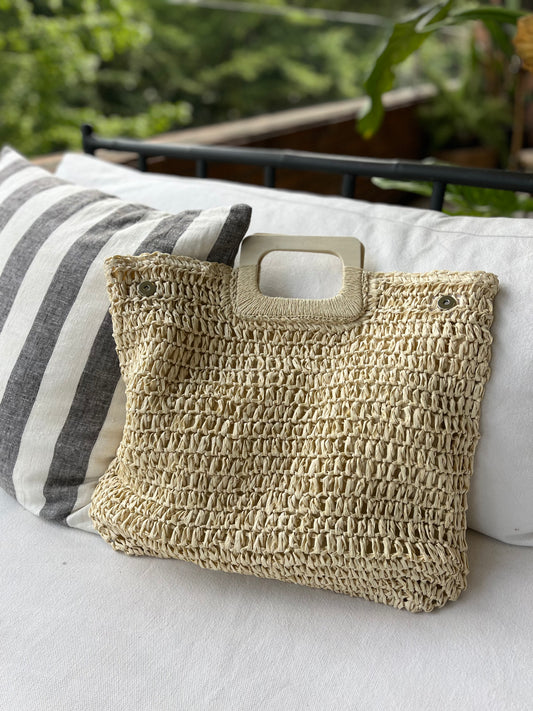 Rafia Beach Bag - Beige